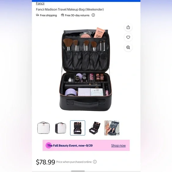 NEW Fancii Madison Small Makeup Case - Weekender - Picture 1 of 7